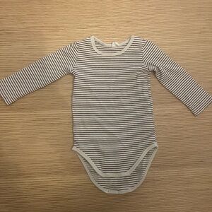 Quincy Mae stripped onesie. Size 6-12 months
